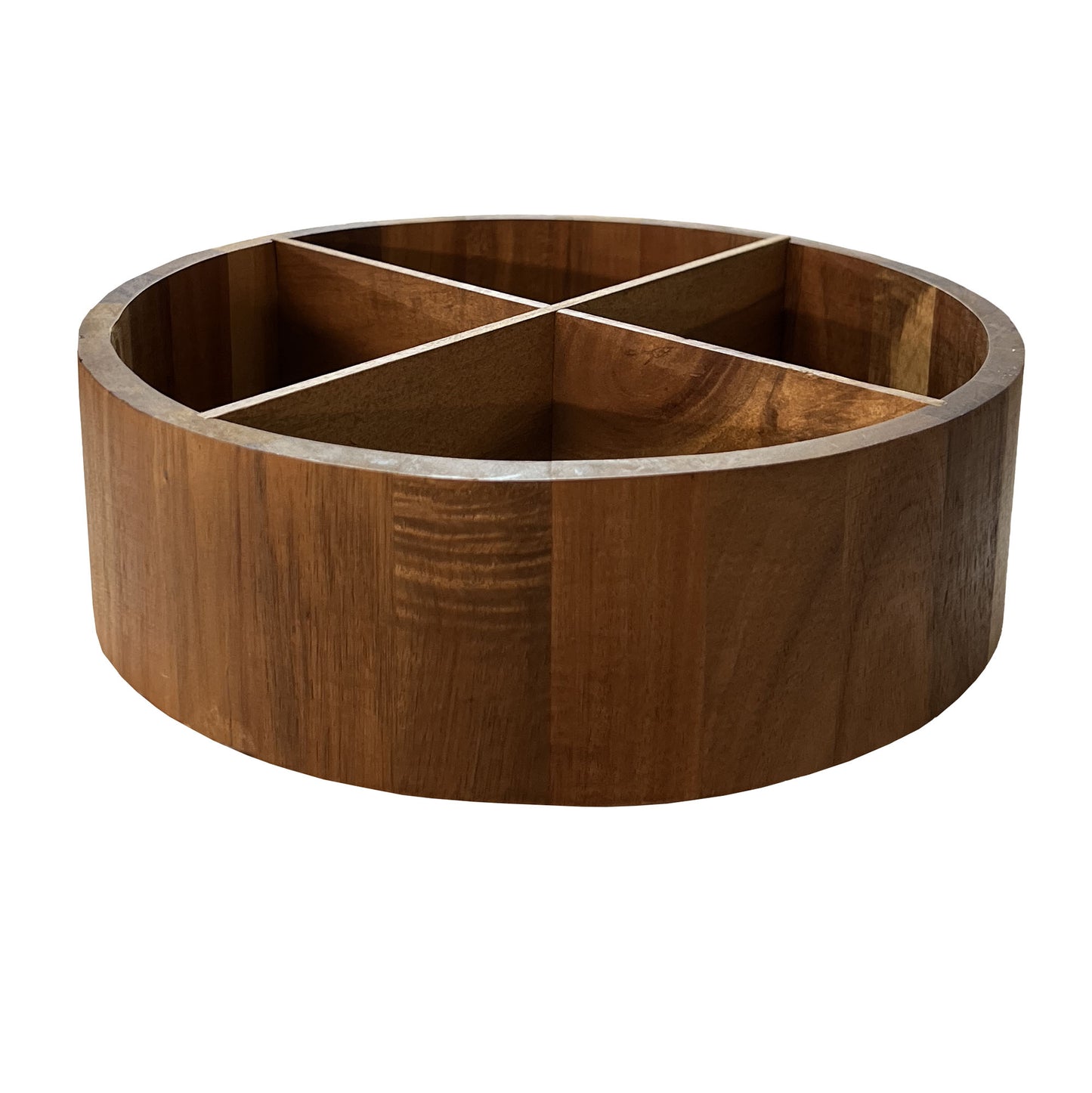 Acacia-Wood-Round-Turntable-Base.-Side-View.-Shop-eBargainsAndDeals.com