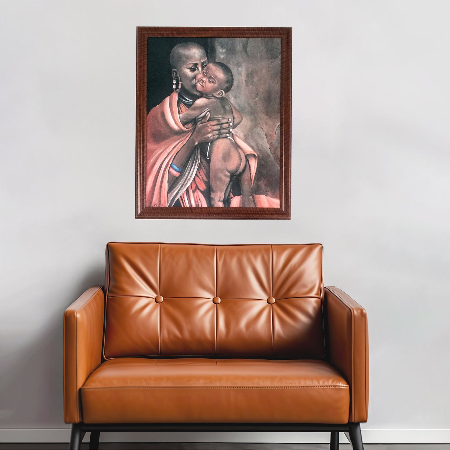 African-Mother-and-Child-Signed-FramedLithograph-Print-on-Canvas.-Shop-eBargainsAndDeals.com