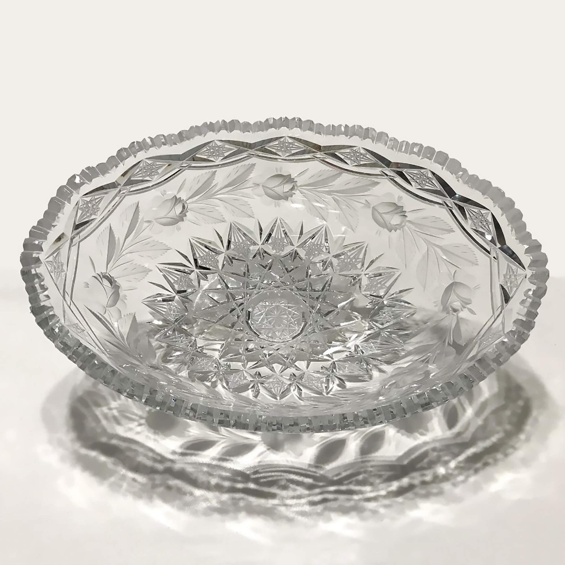 American-Brilliant-Lead-Crystal-Oval-Centerpiece-Bowl.-