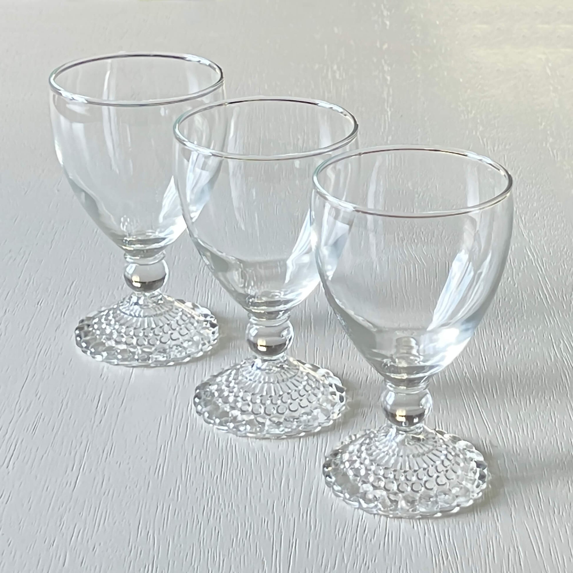 Anchor-Hocking-Clear-Bubble-Foot-Goblets.