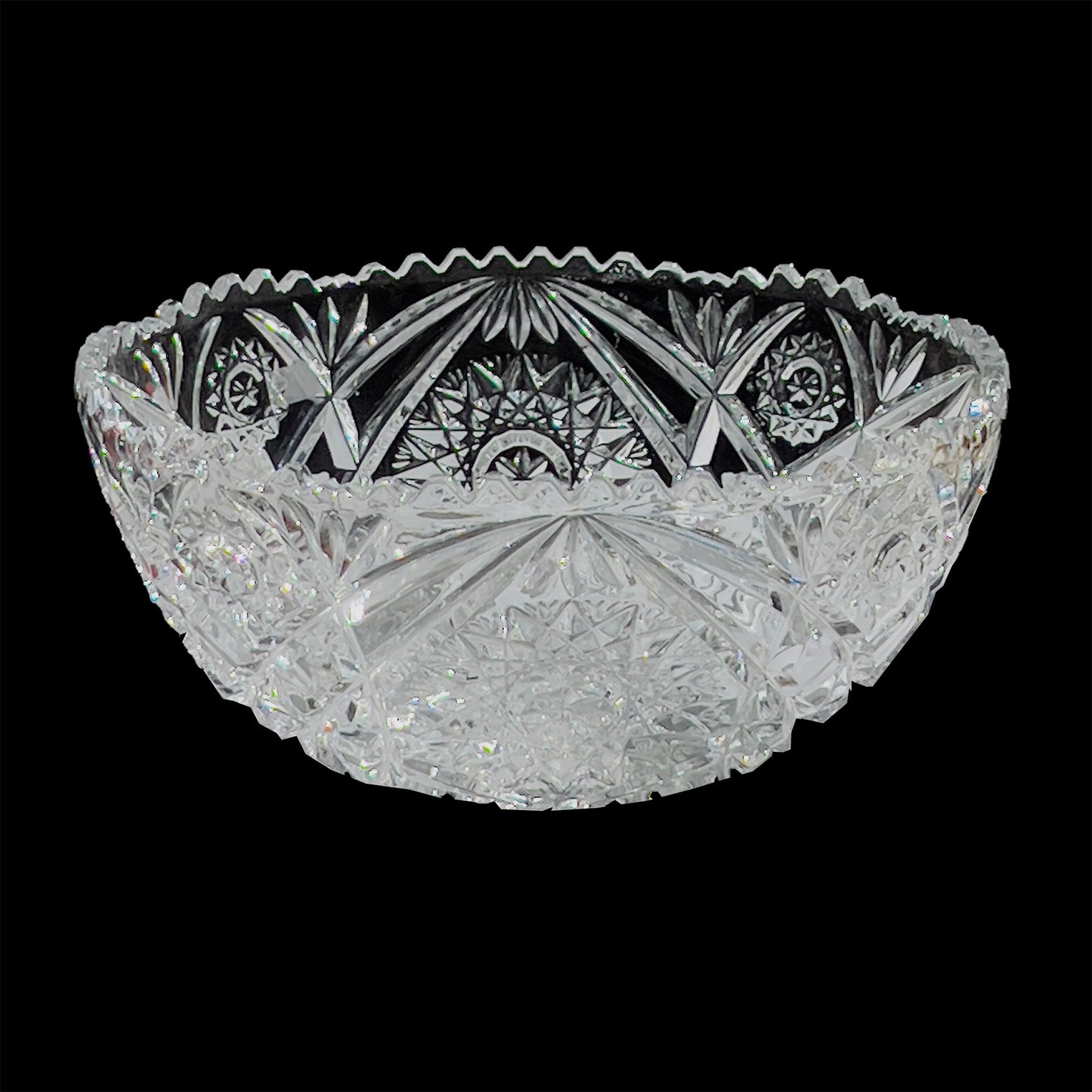 Beyer-Bleikristall-Round-Lead-Crystal-Hobstar-Bowl.