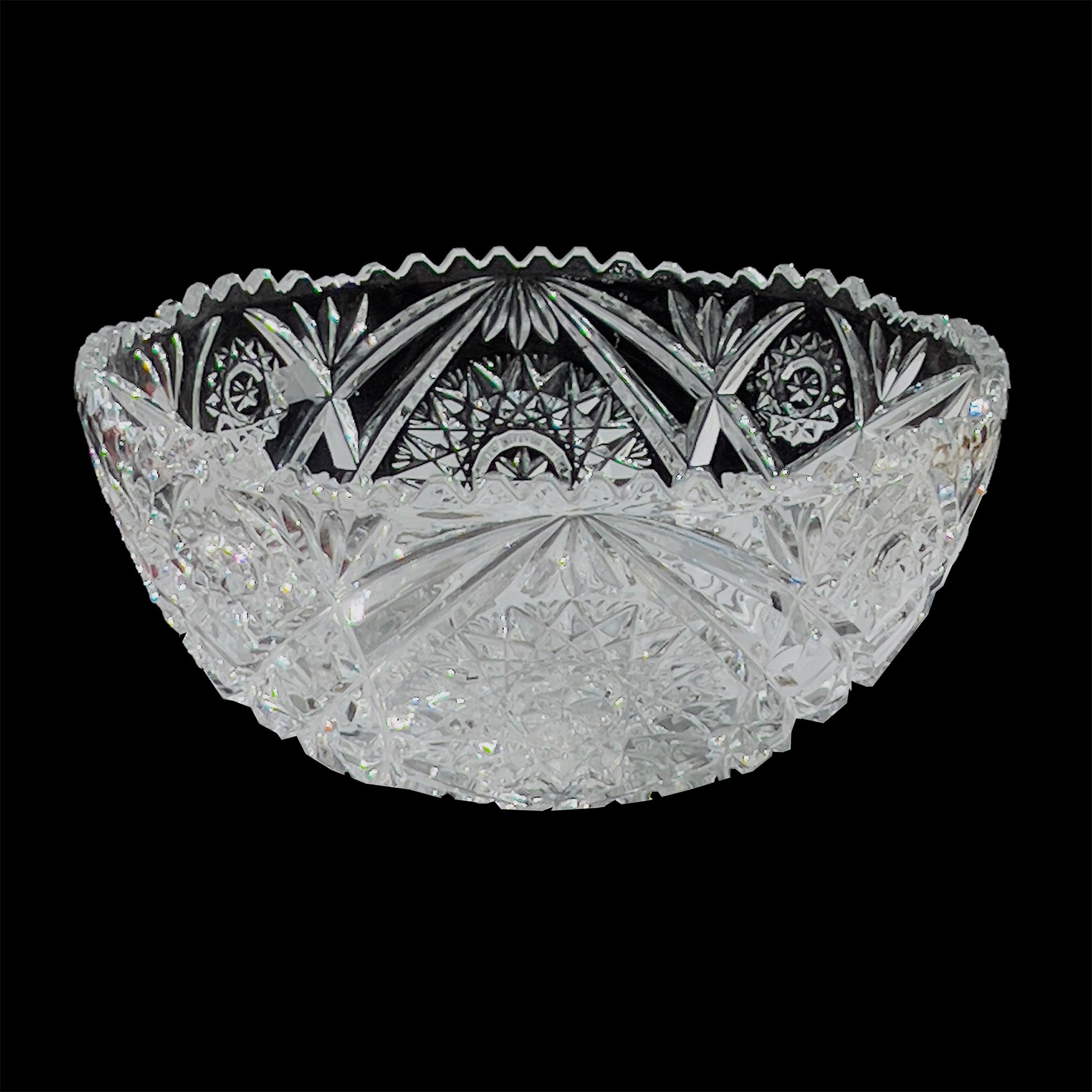 Beyer-Bleikristall-Round-Lead-Crystal-Hobstar-Bowl.