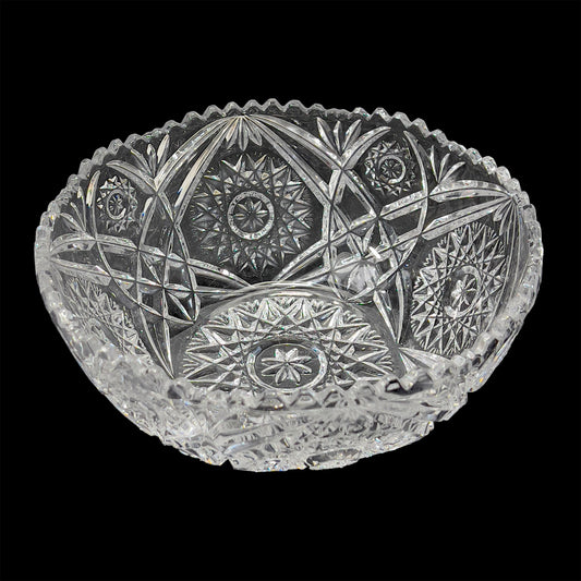 Clear-lead-crystal-Round-Serving-Bowl.-