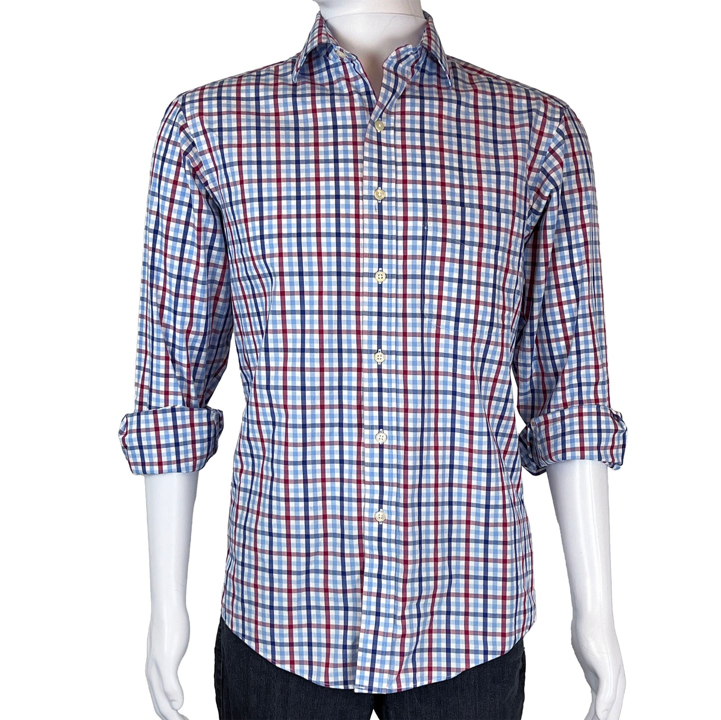 Club-Room-Mens-Checkered-Sport-Shirt.-16-33.-Shop-eBargainsAndDeals.com