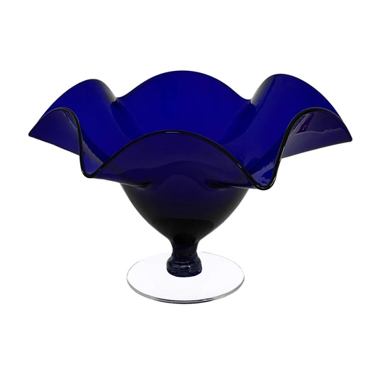 Cobalt-Blue-Wavy-Rimmed-Art-Glass-Decorative-Bowl.