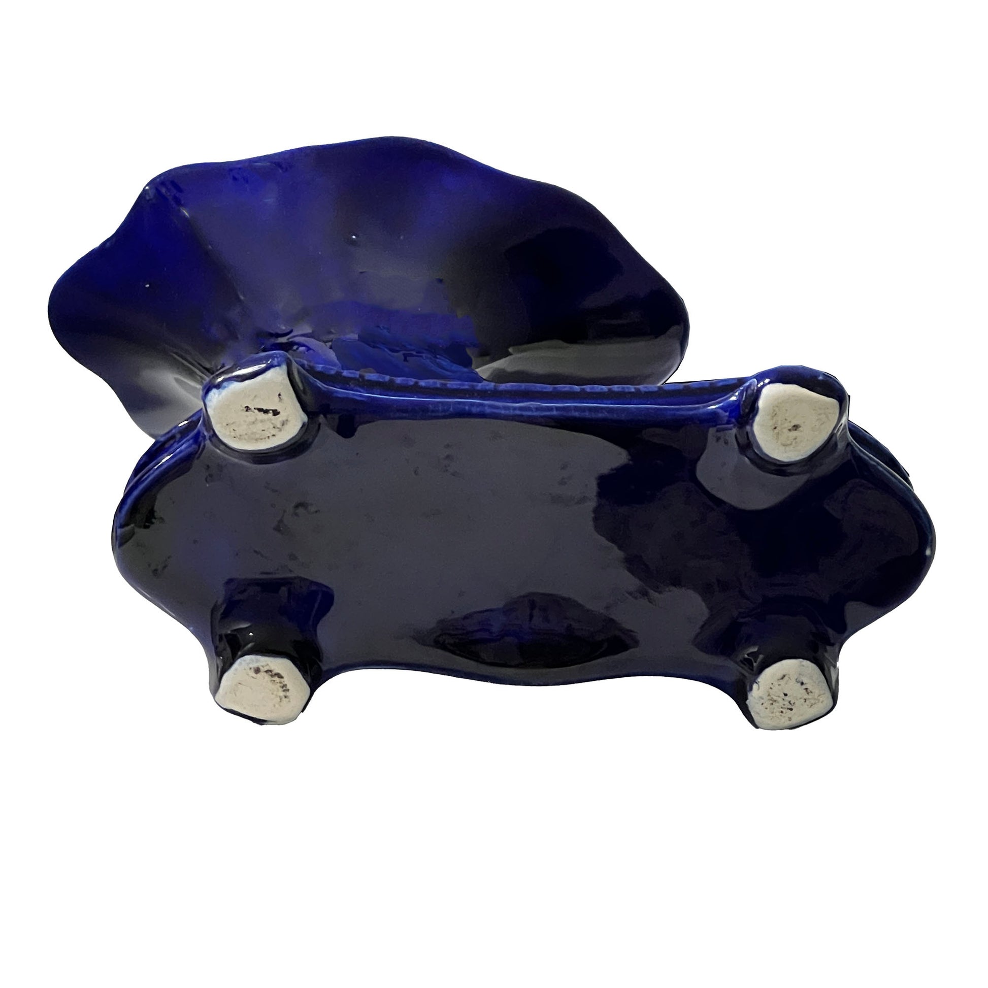 Cornucopia-Flower-Vase.-Royal-Blue-Ceramic.-Bottom-view.-Shop-eBargainsAndDeals.com