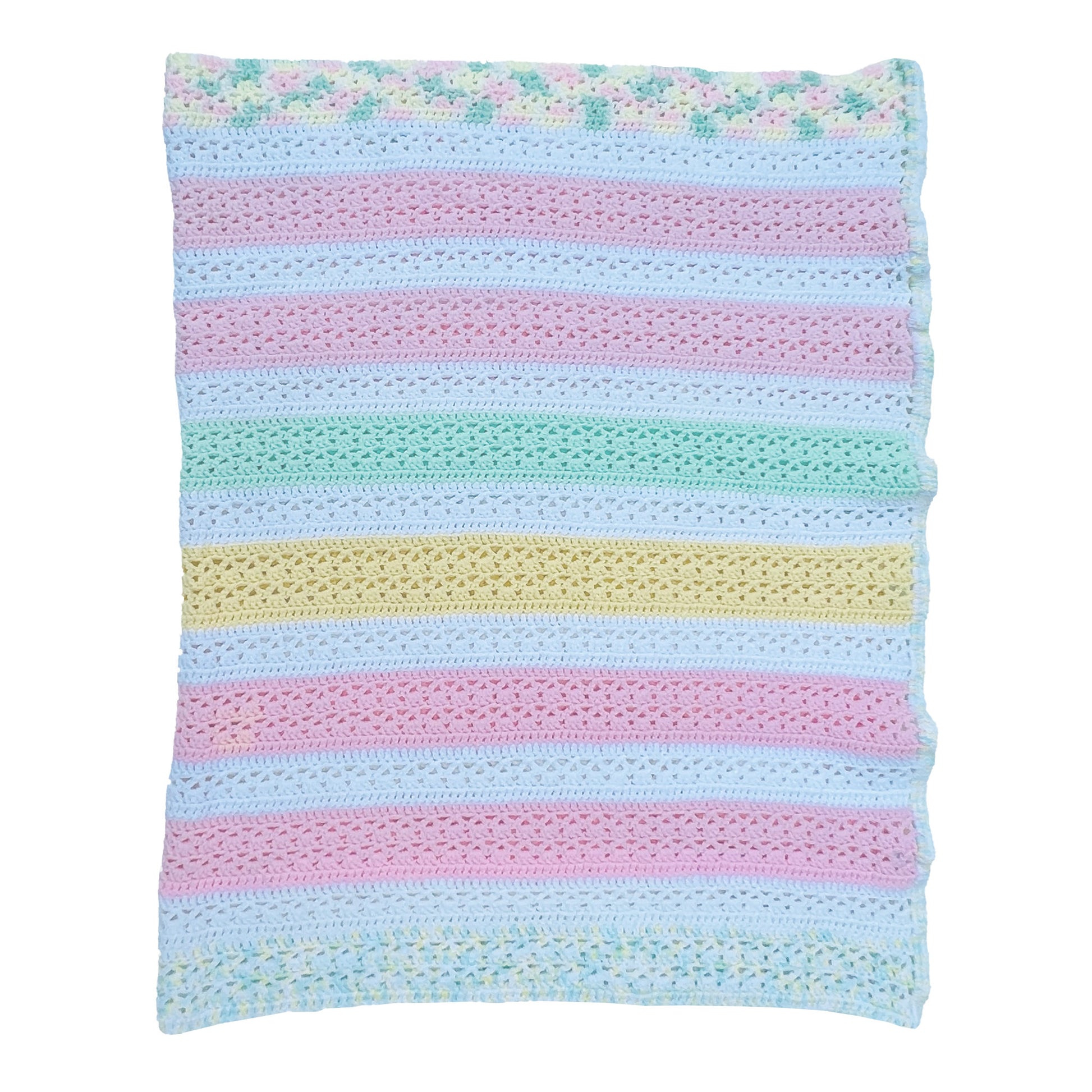 Crochet-Crib-Blanket.-Pink-White-Green.-Shop-eBargainsAndDeals.com