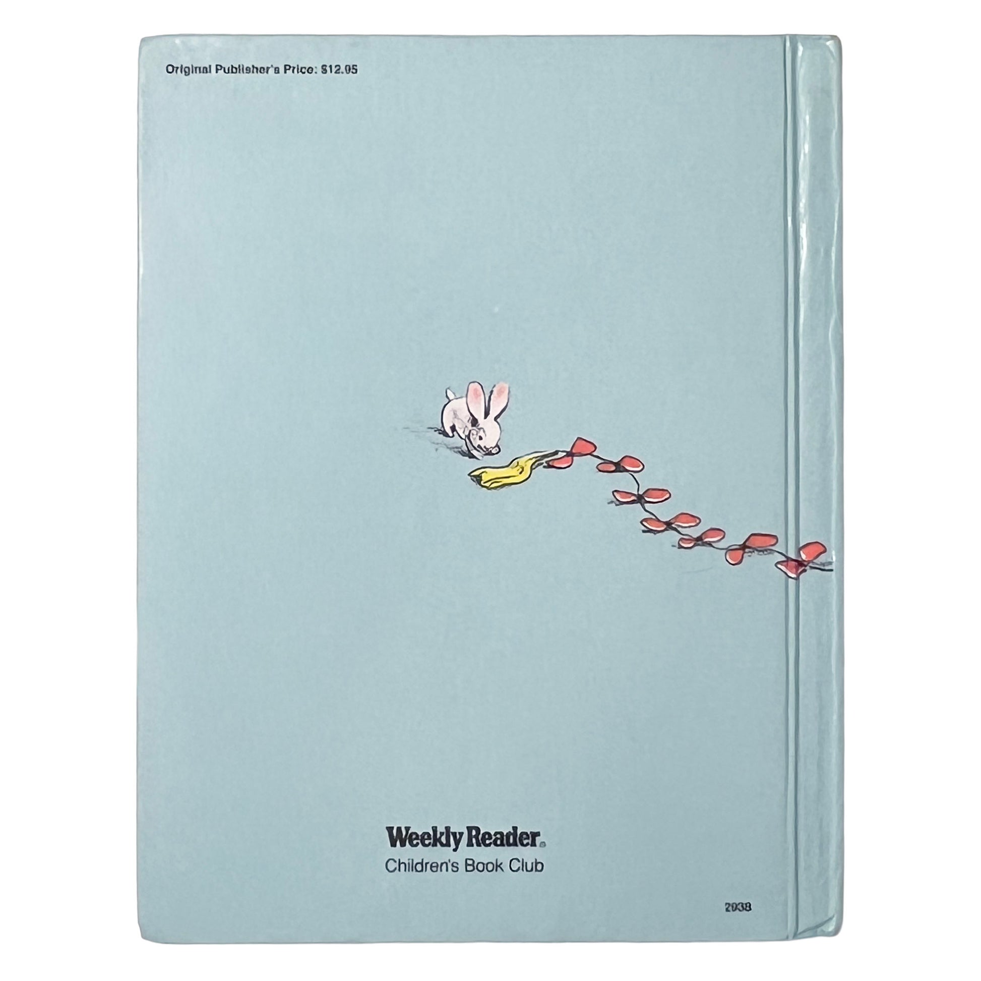 Book with a cartoon character on the back cover, featuring the Weekly Reader Children's Book Club logo.
