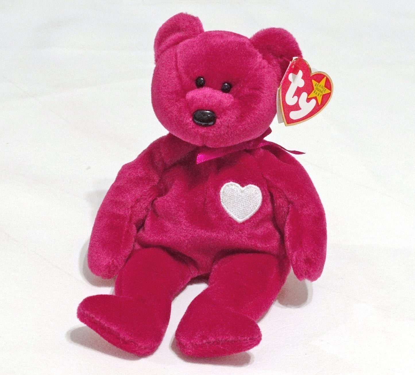TY Valentina the Bear - 1998 - Original Beanie Babies Collection Plush Stuffed Toy