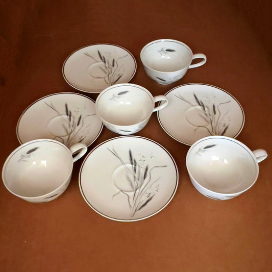 Easterling-Cora-Porcelain-Cups-and-Saucers.-Set-of-4.