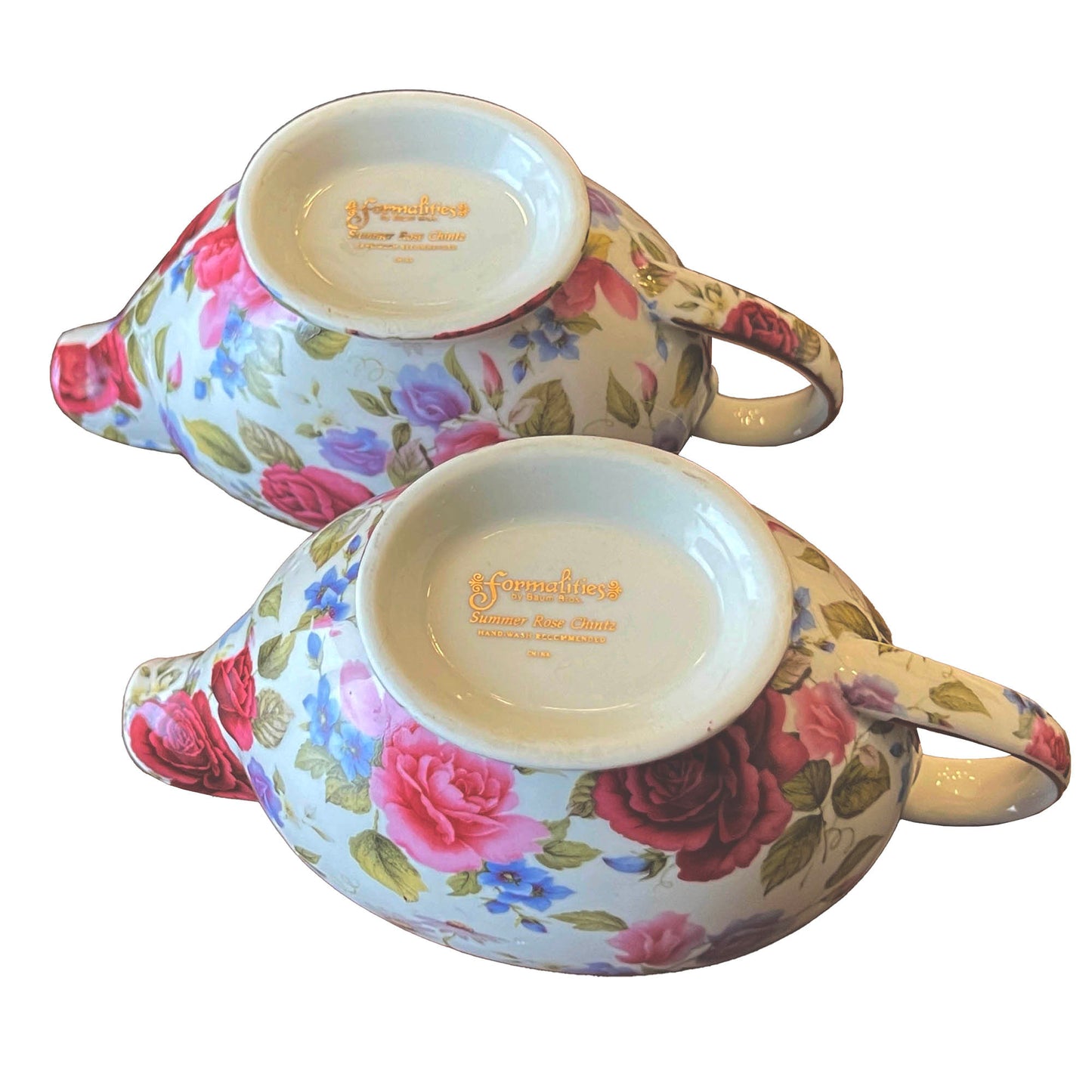 Formalities Summer Rose Chintz Floral Coffee Creamers by Baum Brothers
