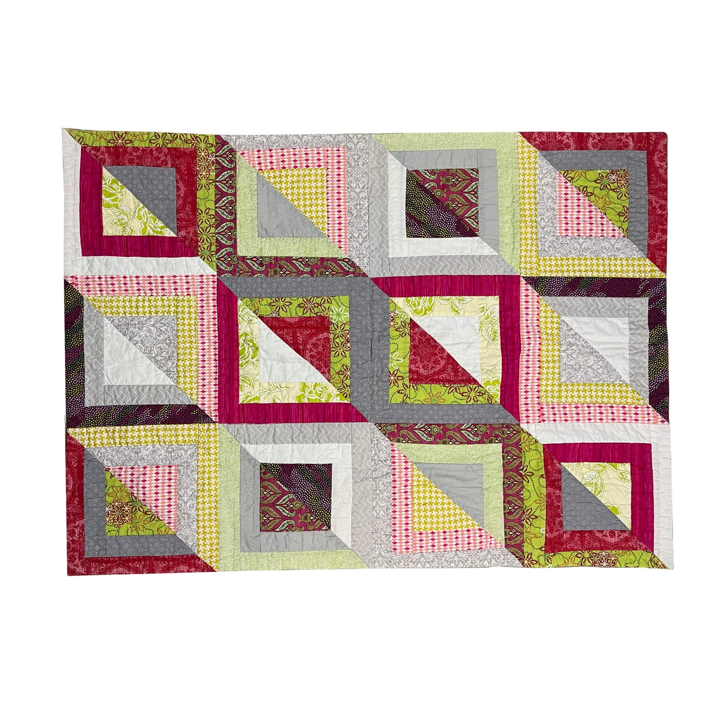 Handmade-Quilted-Blanket-for-Stroller_-Receiving-Baby.-Pink_-green.-Shop-eBargainsAndDeals.com