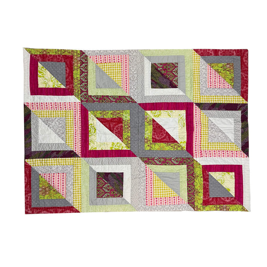 Handmade-Quilted-Blanket-for-Stroller_-Receiving-Baby.-Pink_-green.-Shop-eBargainsAndDeals.com