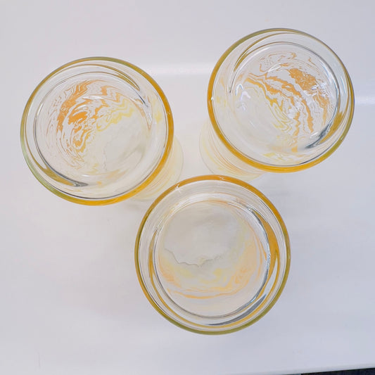 Libbey Yellow & Orange Wheat Tumbler Glasses Set - 16 oz - 6.5 in.