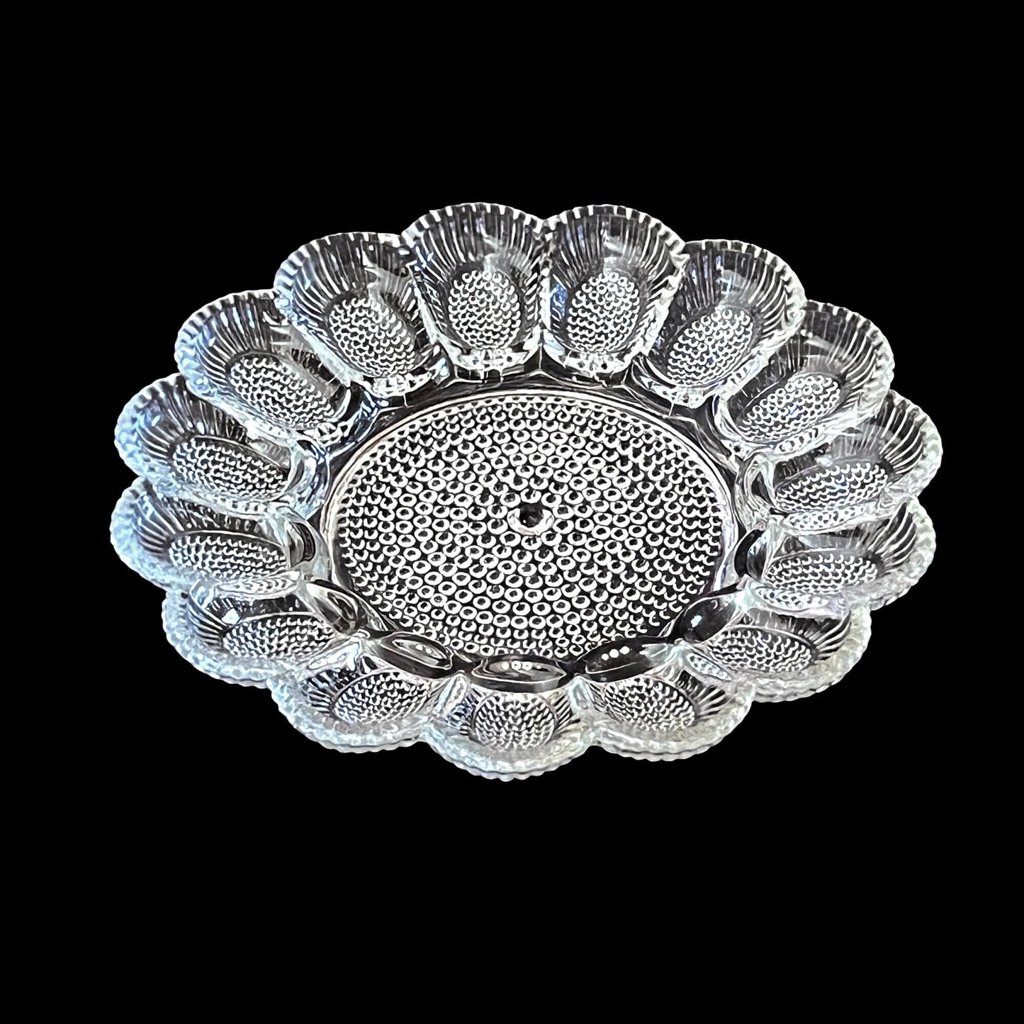 Indiana-Glass-Round-Hobnail-Egg-Serving-Platter.-Angle-view.-Shop-eBargainsAndDeals.com