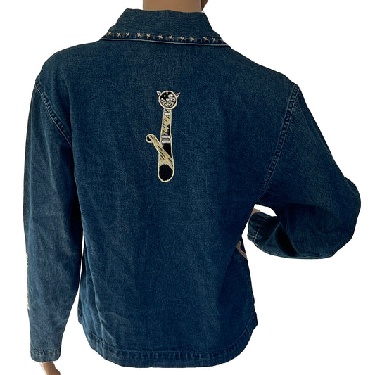Life-Style-Petite-Blue-Denim-Jean-Jacket.-PP-Back-view.-Shop-eBargainsAndDeals..com