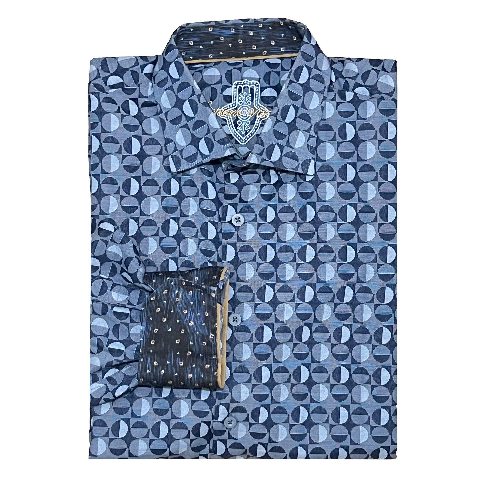 Mens-Luchiano-Visconti-Blue-Sport-Shirt.-Shop-eBargainsAndDeals.com