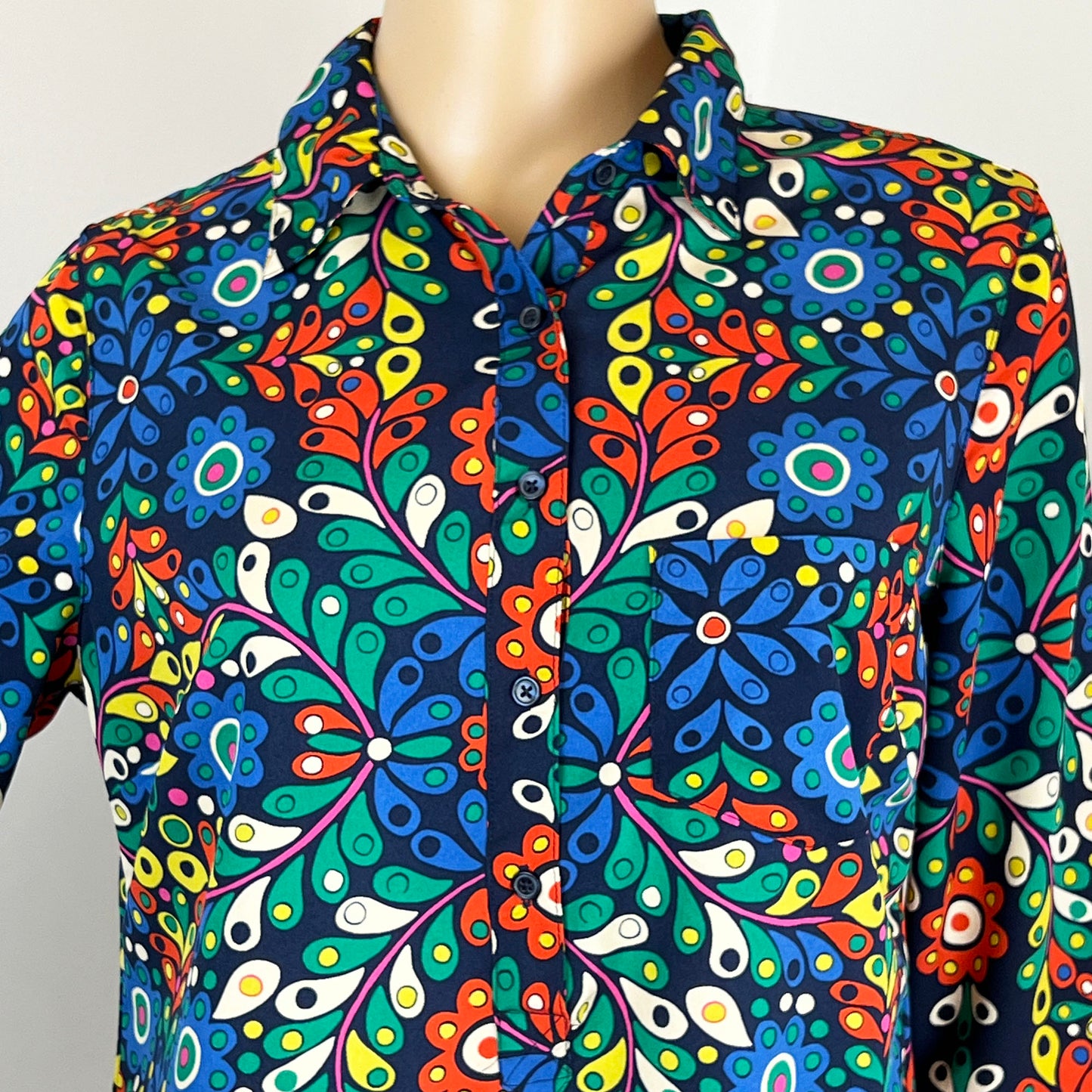 Merona-Blue-Floral-Popover-Top.-Shop-eBargainsAndDeals.com