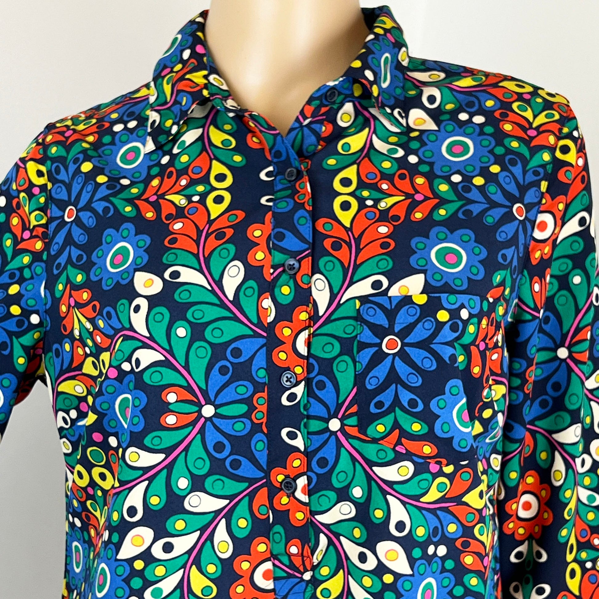 Merona-Blue-Floral-Popover-Top.-Shop-eBargainsAndDeals.com