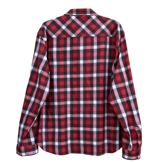 Men's-NWOT-Pinzer-PremieRed-Plaid-Military-Shirt_-Epaulettes-4X
