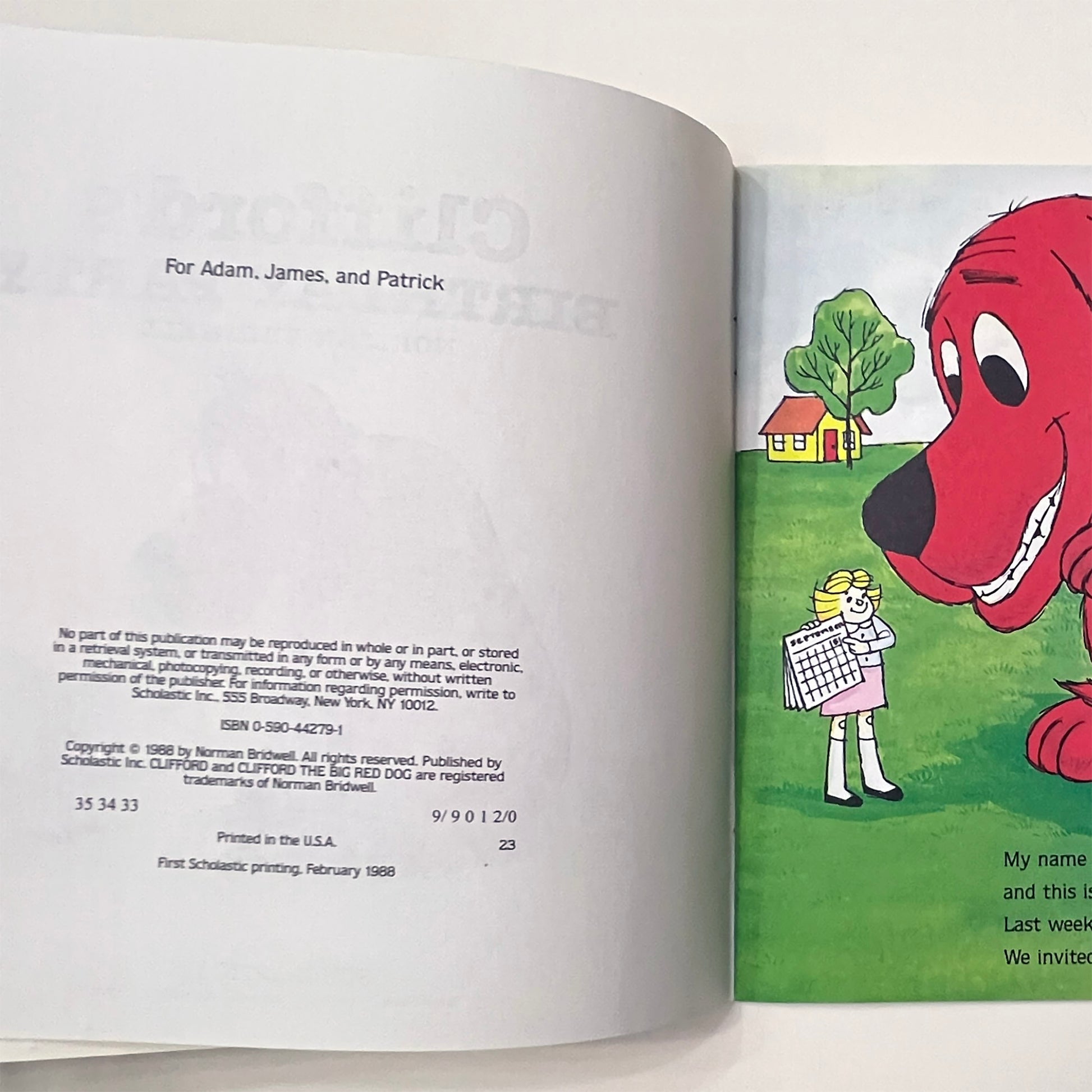 ISBN numbers, First Scholastic Printing, February 1988