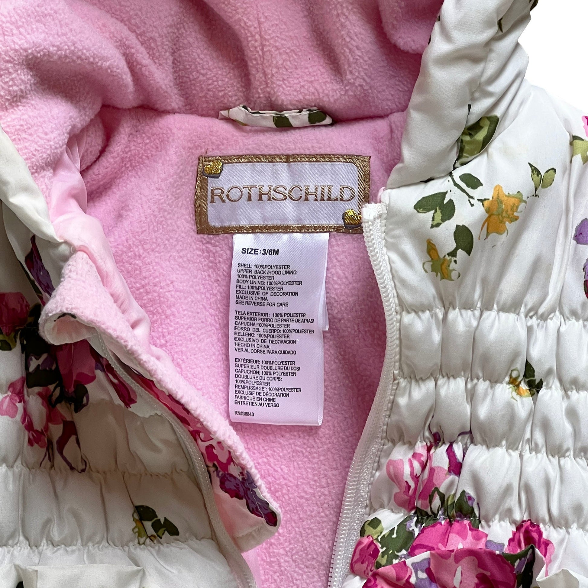 Rothschild-White-Floral-Baby-Bunting-Close-Up-View.-Size-3M-6M.-Shop-eBargainsAndDeals