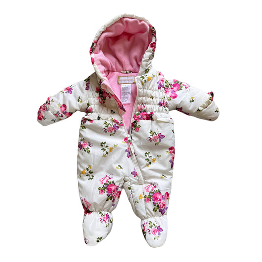 Rothschild-White-Floral-Baby-Bunting-Snowsuit.-Size-3M-6M.-Shop-eBargainsAndDeals.com.