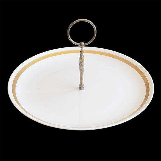 Royal-Jackson-China-Handled-Serving-Plate.-Gold-Trim.-eBargainsAndDeals.com