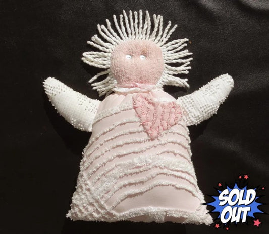 Pink Cloth Doll Pillow, 2-Sided Plush Toy