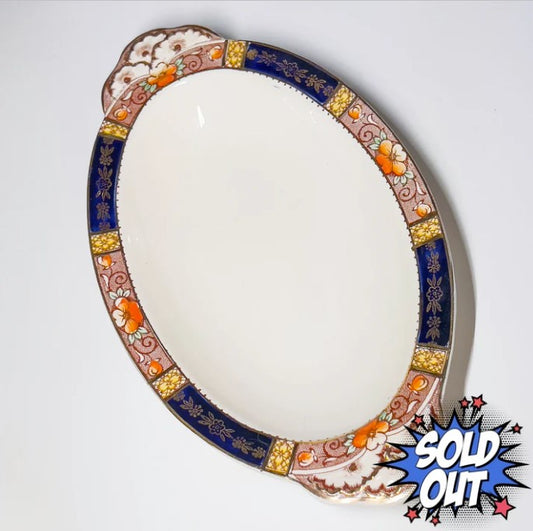 Queen Mary SOL Oval Relish Tray, Gravy Boat Underplate by Meakin