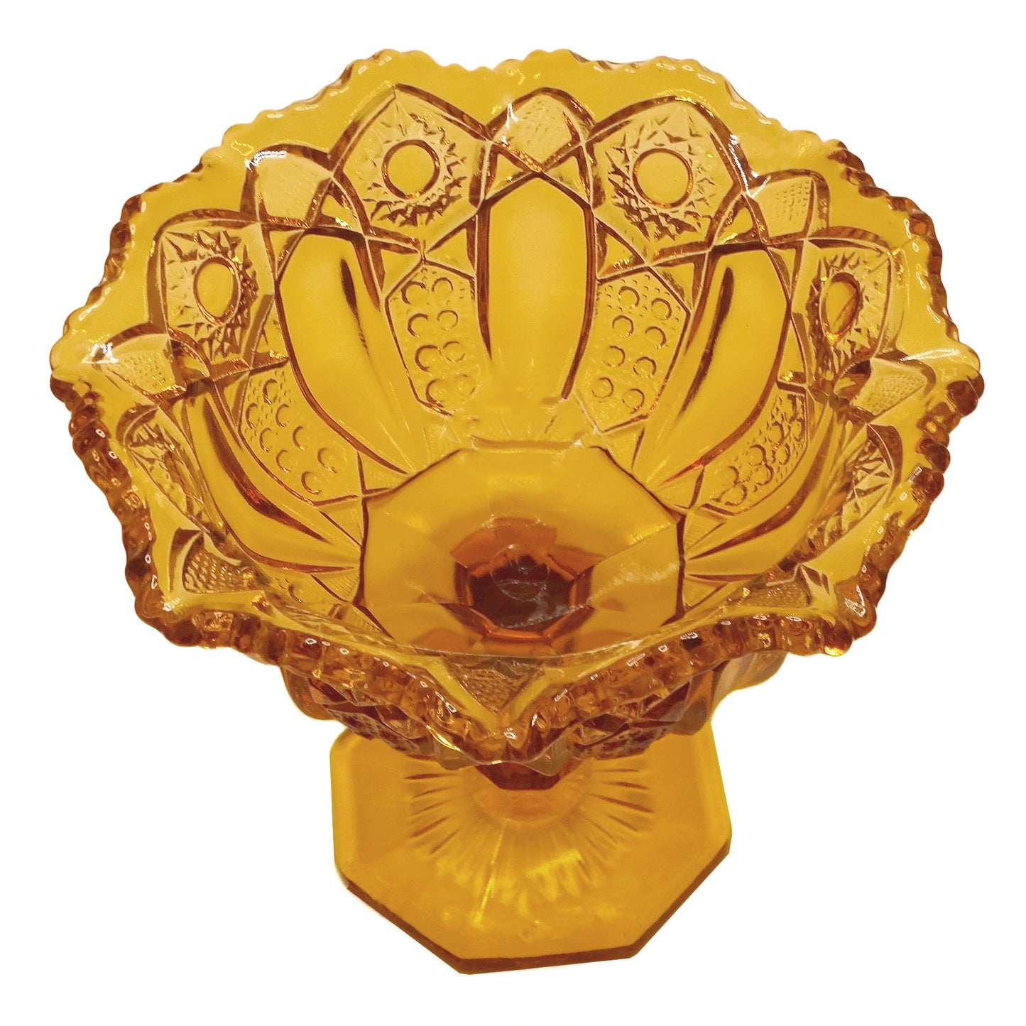 Smith-Glass-Crystal-Quintec-Amber-Compote-Bowl.-Interior-view.-Shop-eBargainsAndDeals