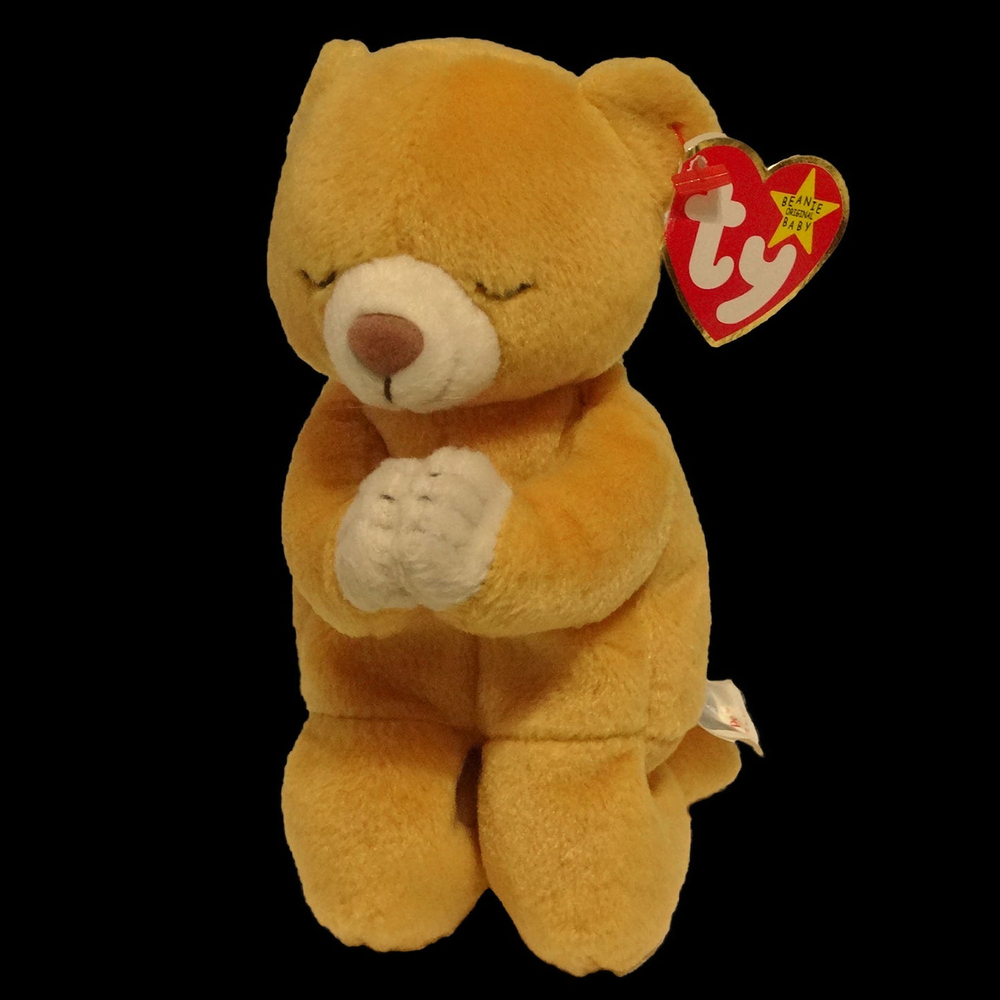 Ty-Hope-Praying-Beanie-Baby-Bear.-Front-view