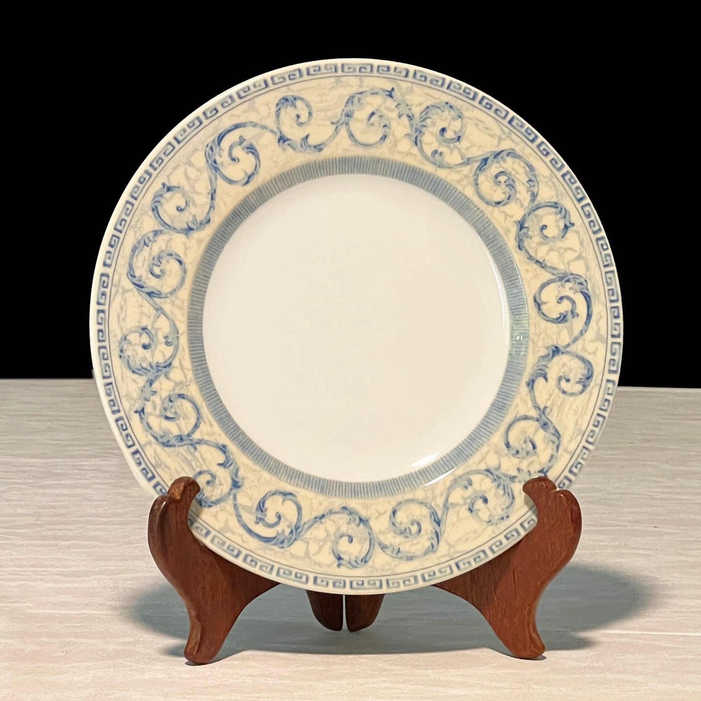 12pc Johnson Bros Acanthus Blue Earthenware Dinnerware Set - Greek Scrolls