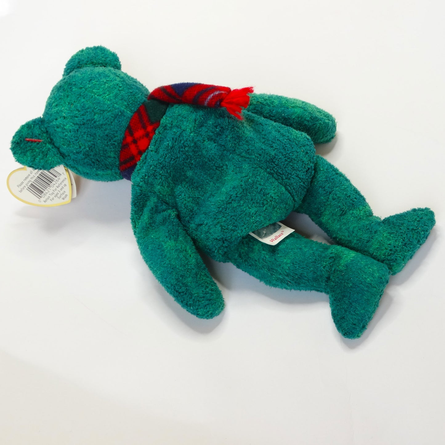 Wallace-Ty-Green-Bear-Beanie-Baby-Stuffed-Toy.-View-of-Back