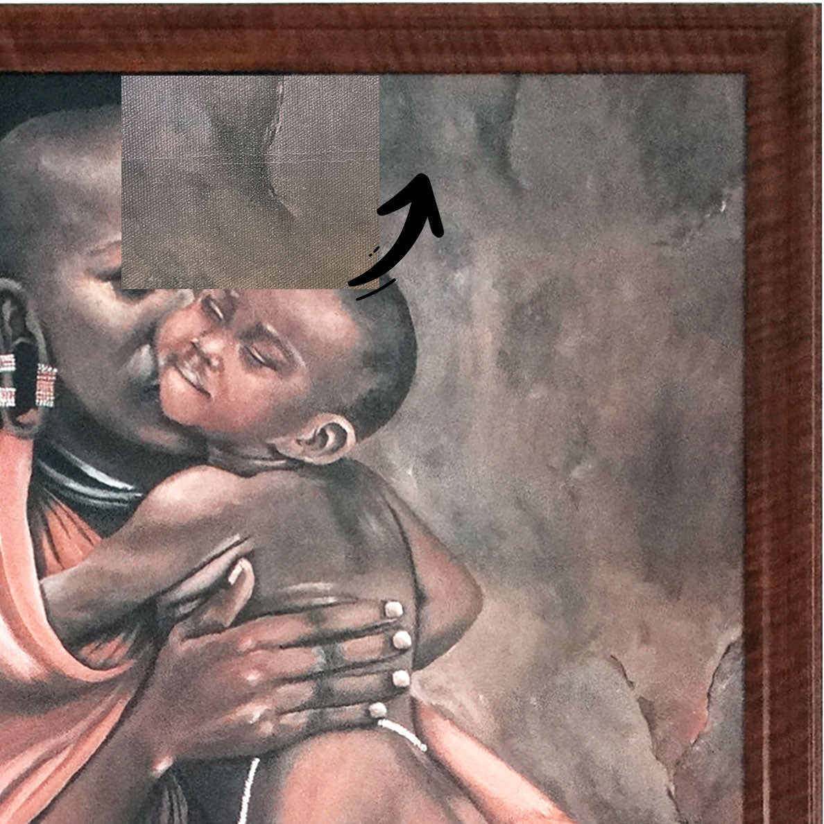 showing horizontal flaw