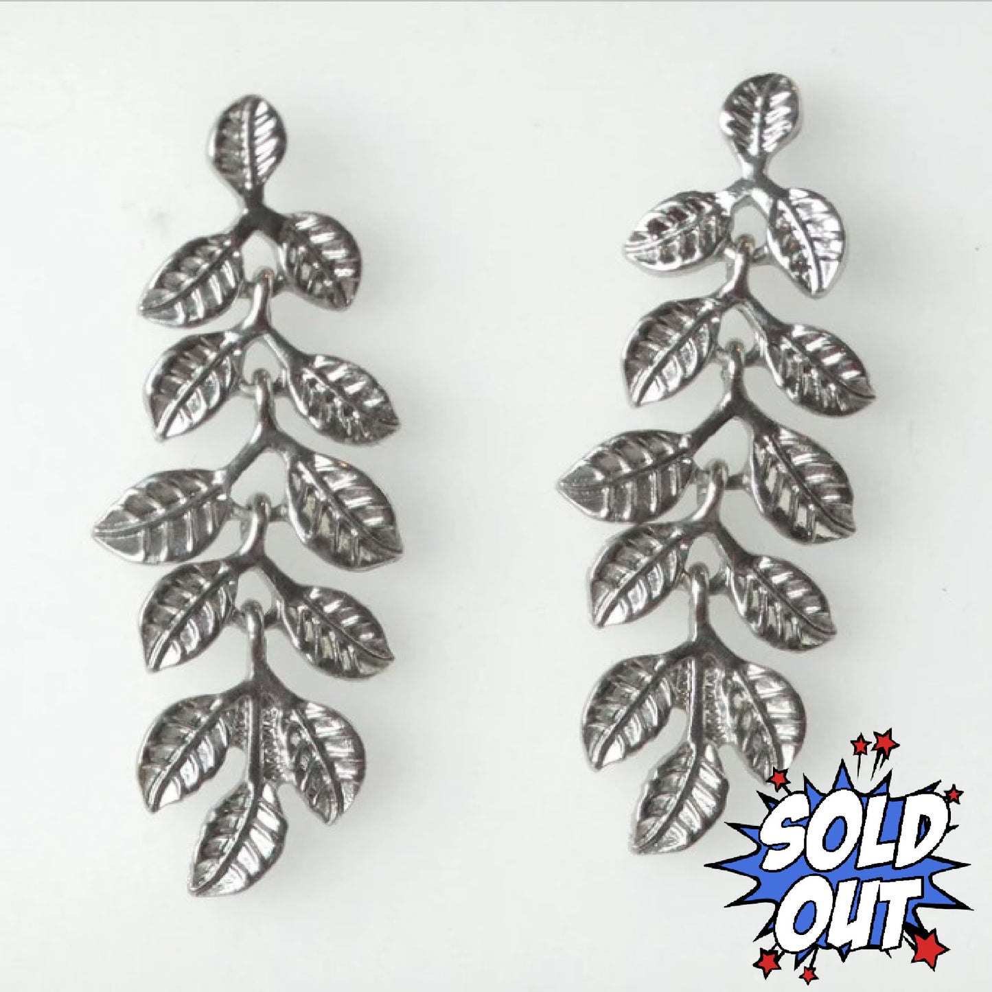 Silver Leaf Dangling Fashions Earrings