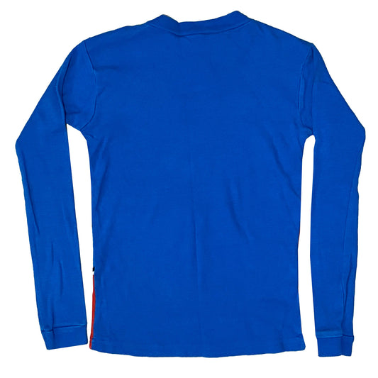 Super Mario Red and Blue Long Sleeve Cotton T-Shirt, Size 10. Nintendo