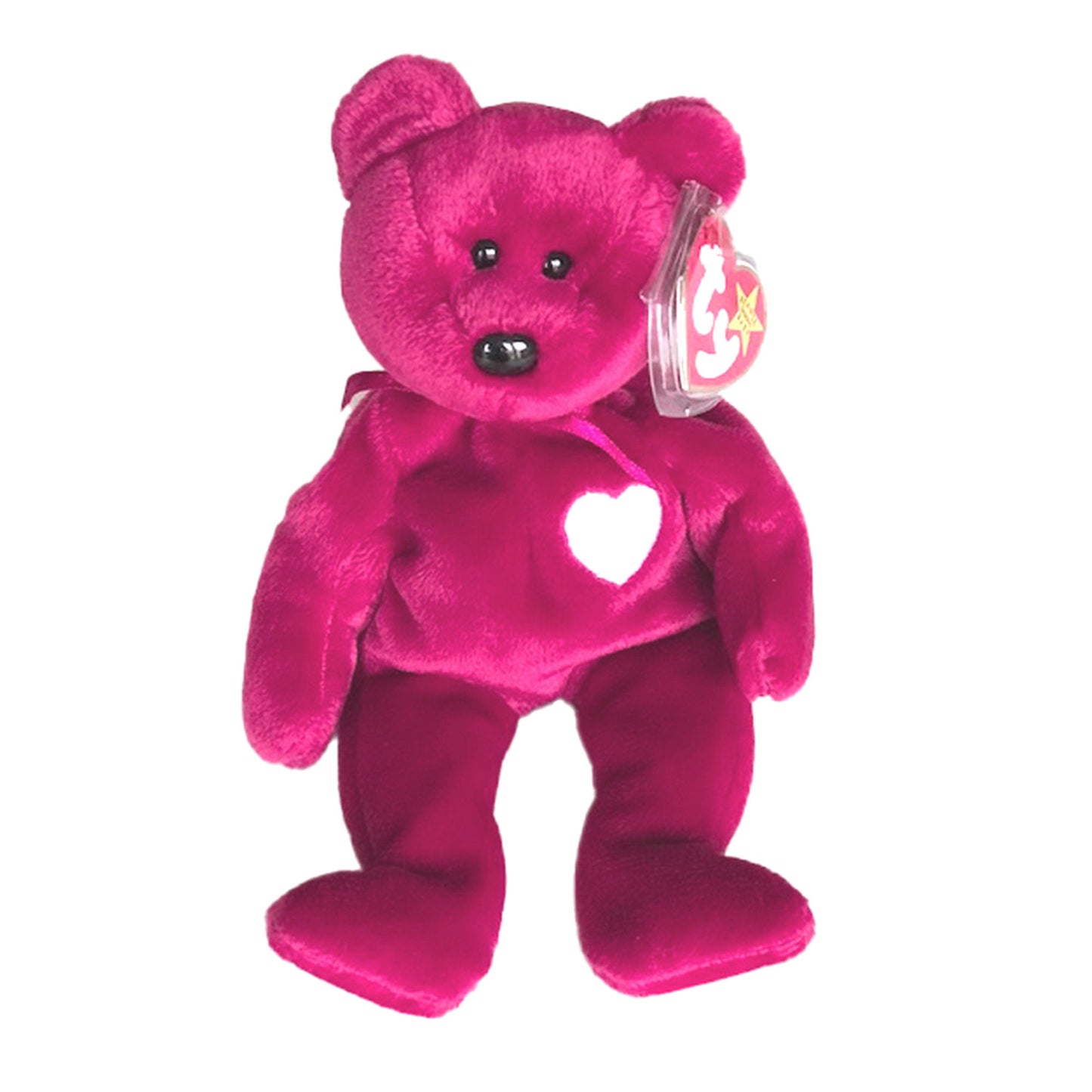 1998 TY VALENTINA Pink Original Beanie Baby Stuffed Bear Doll Toy