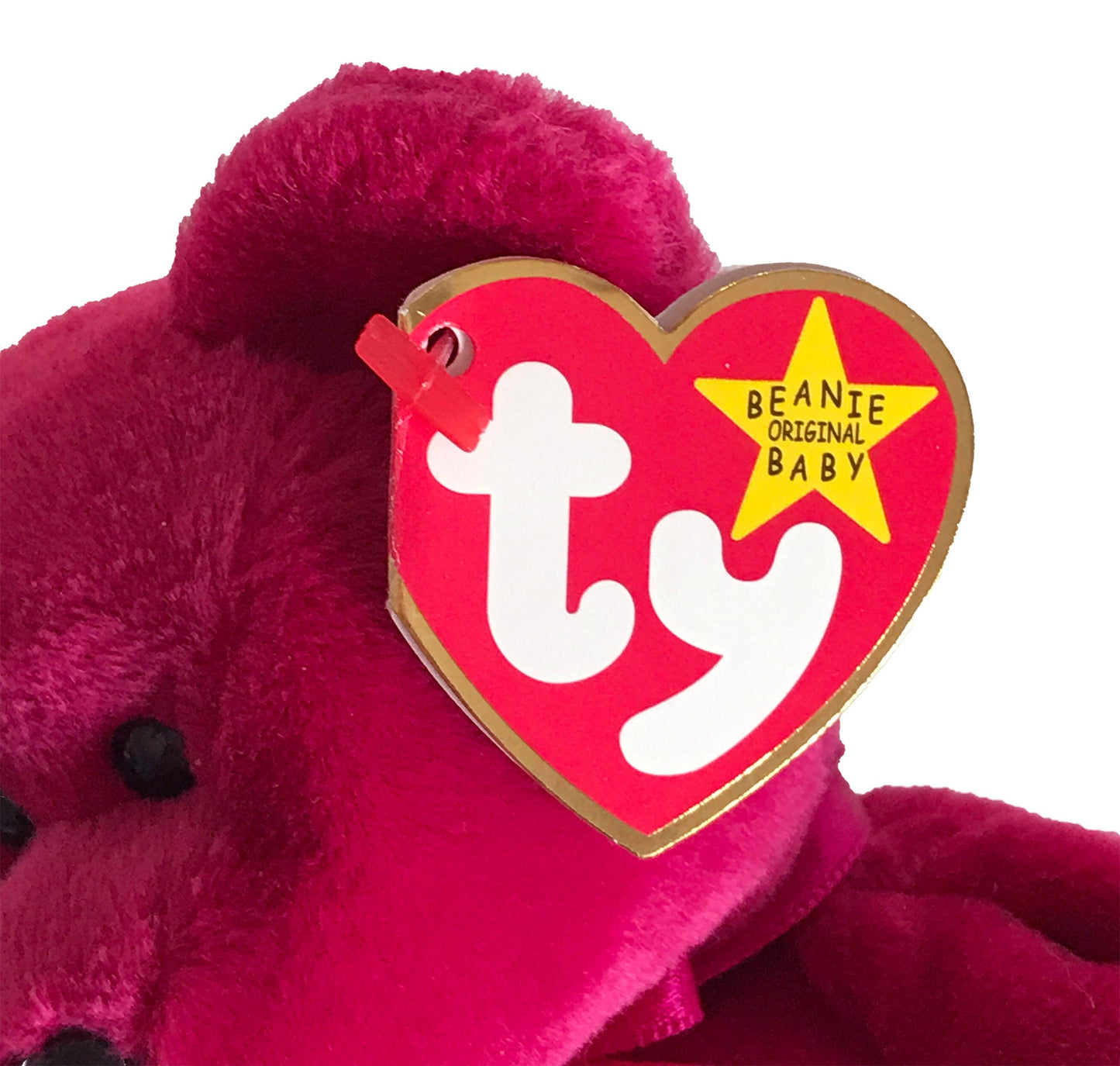 1998 TY VALENTINA Pink Original Beanie Baby Stuffed Bear Doll Toy