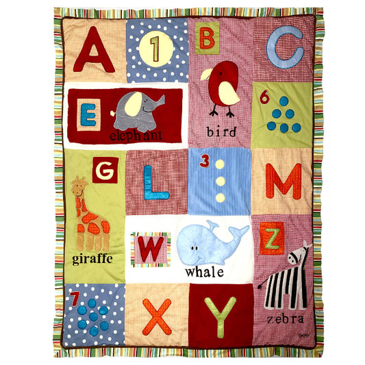 Cocalo Alphabet Soup crib blanket