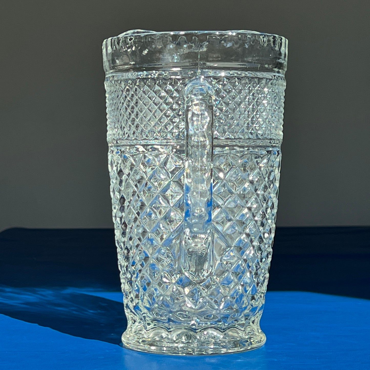 Anchor Hocking Wexford Diamond Pattern Pitcher 9.5"