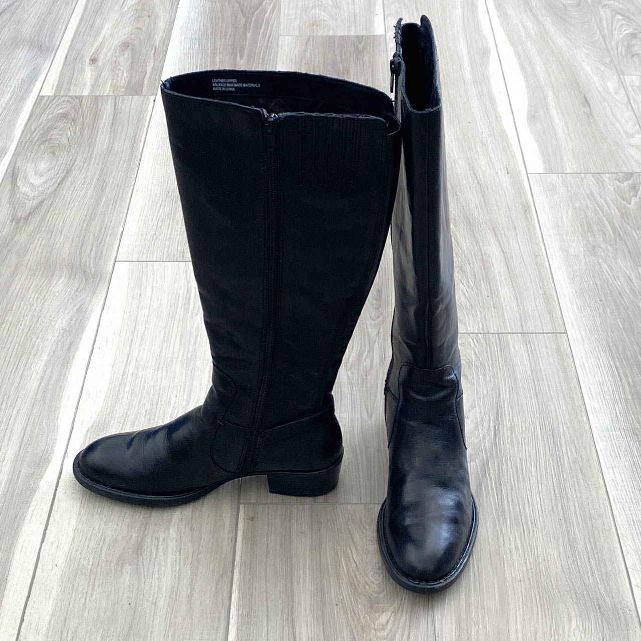 Born Helen Black Leather Equestrian Riding Boots. Size 7M.