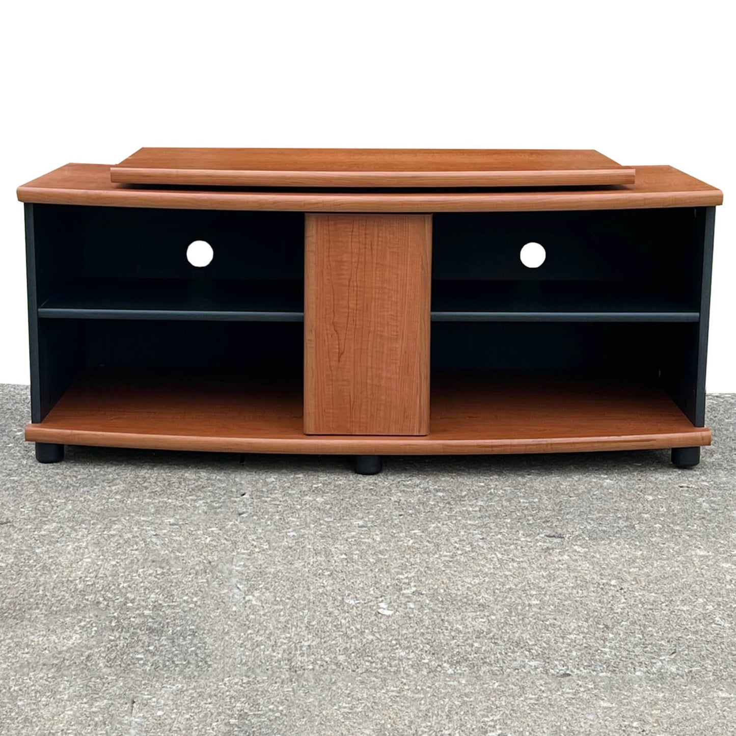 Bush-Brown-and-Black-Tv-Stand-Cabinet_-Swivel-Top-Shop-eBargainsAndDeals.com.