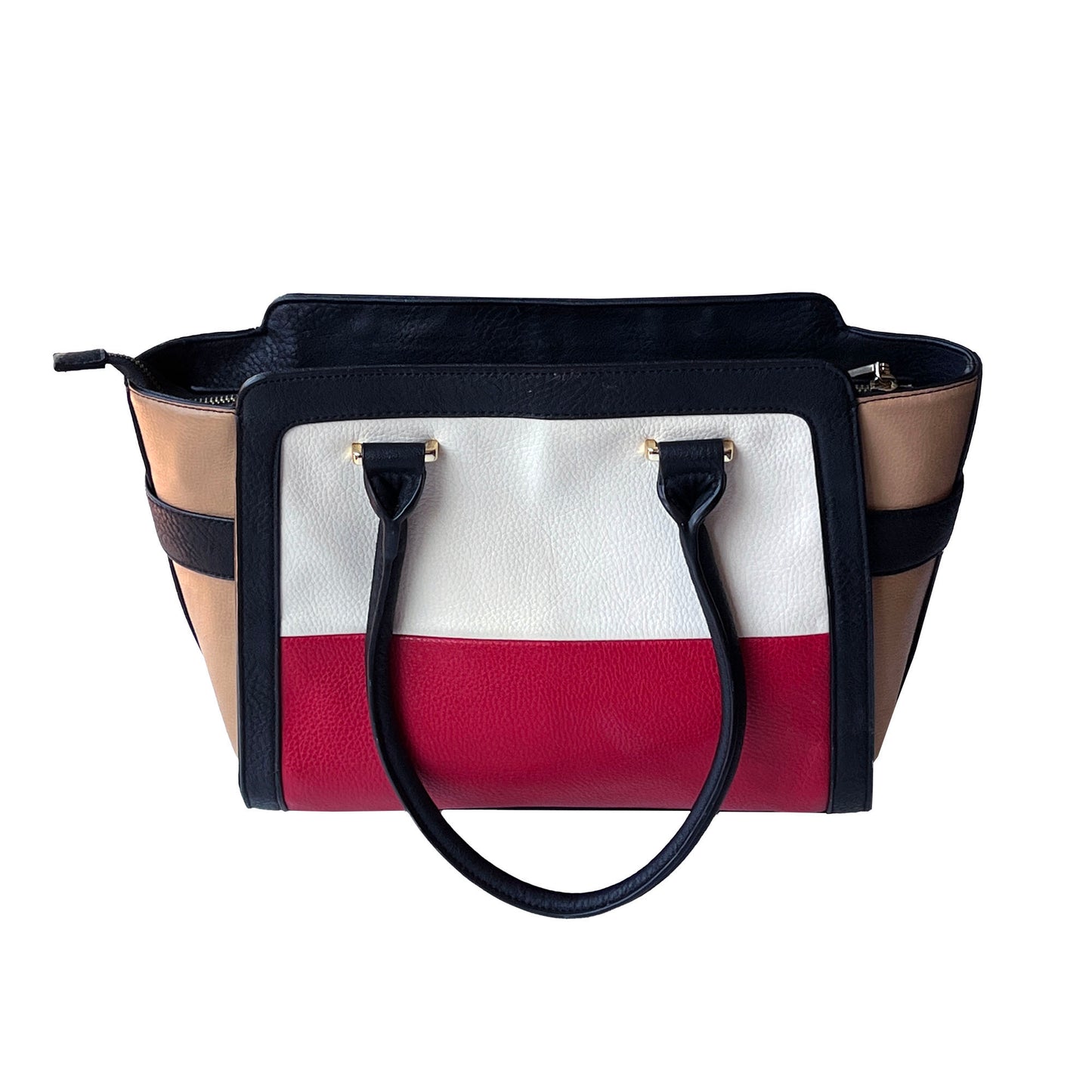 Charming-Charlie-Red_-White_-Beige-Navy-Colorblock-Leather-Satchel.-Shop-eBargainsAndDeals.com