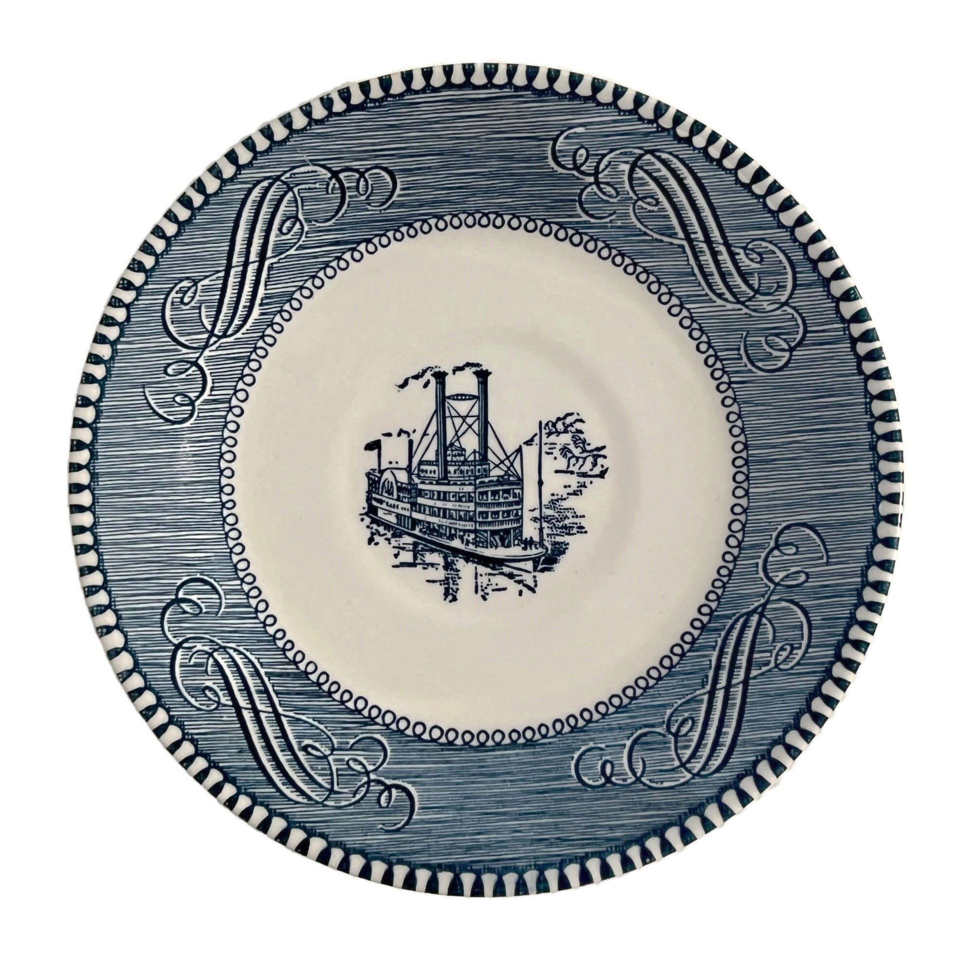 Currier-and-Ives-Blue-Steamboat_-Paddle-boat-Saucer.-