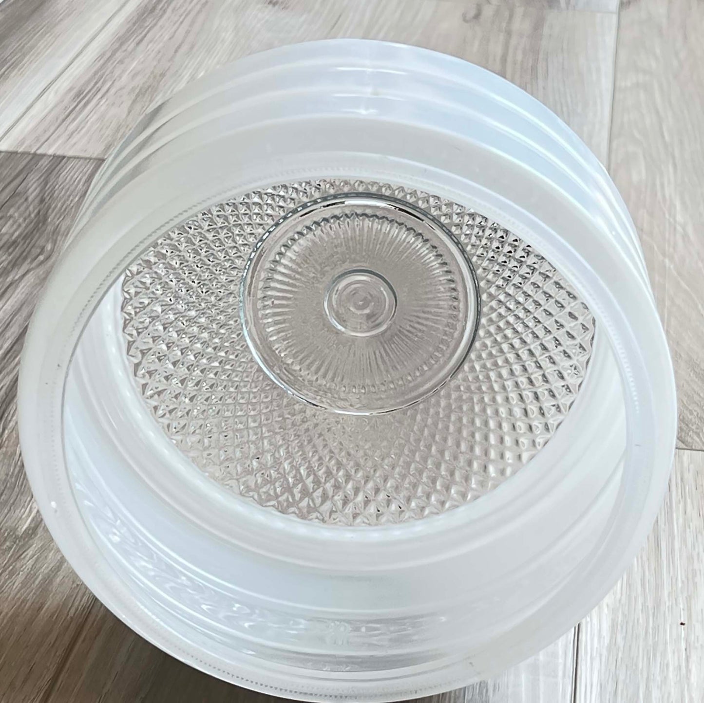 Diamond-Pattern-Round-Milk-Glass-Replacement-Shade-interior view