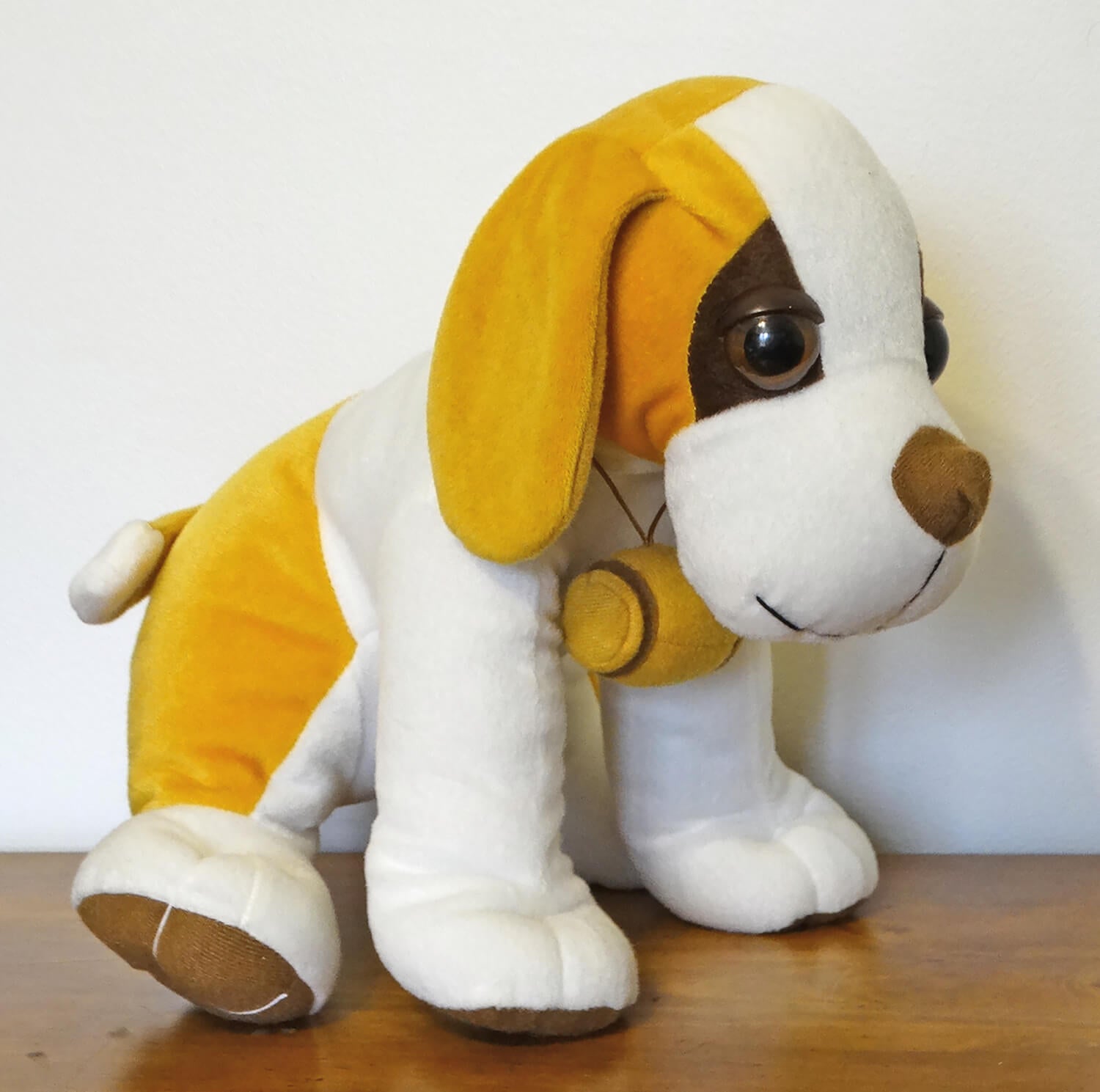 St bernard stuffed store animal with barrel