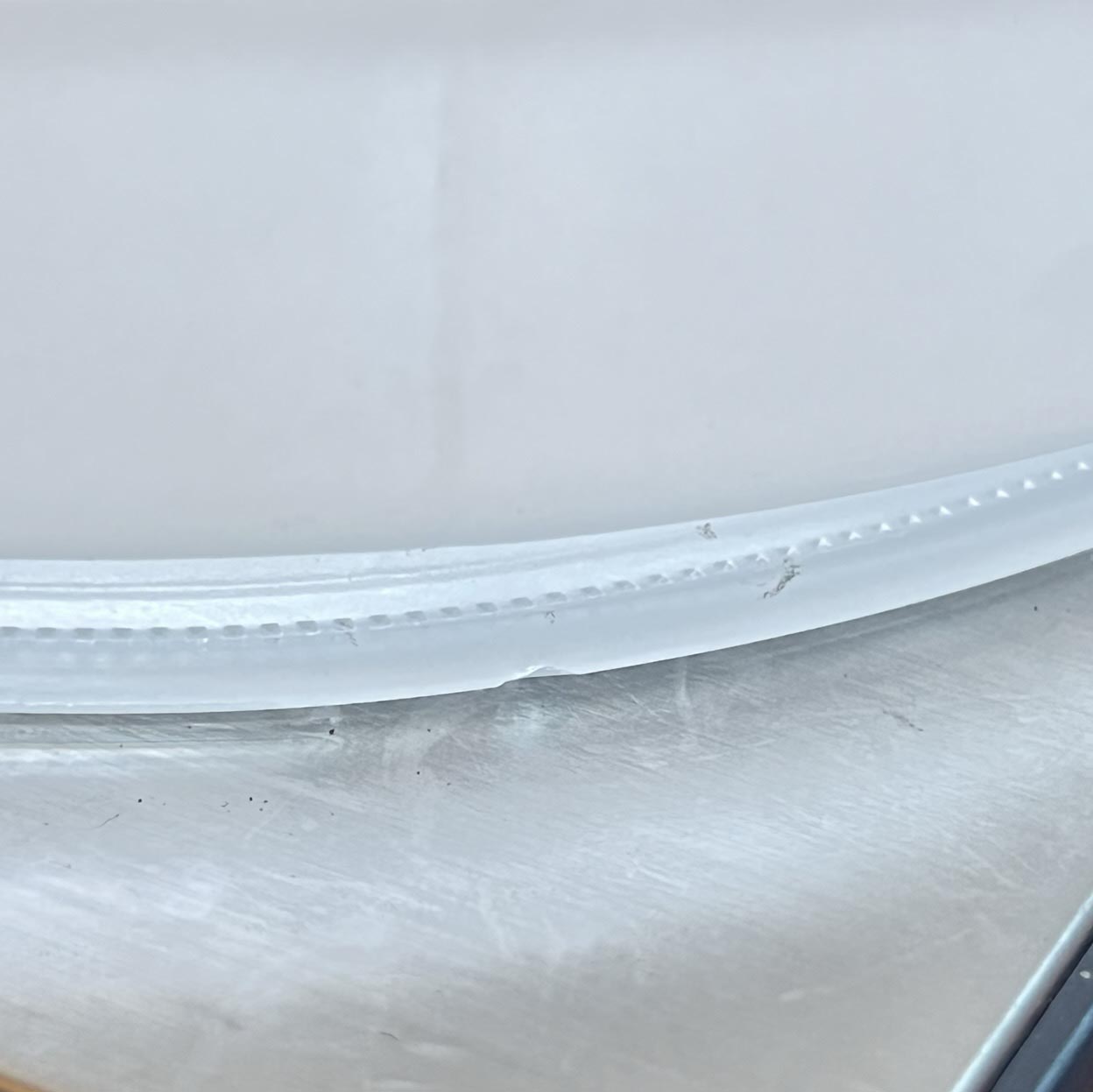 Art Deco White and Clear Ceiling Fixture Replacement Glass Shade - 8.5 in.