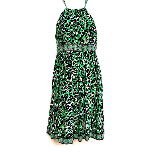 INC-International-Concepts-Black, and-Green-Halter-Sundress