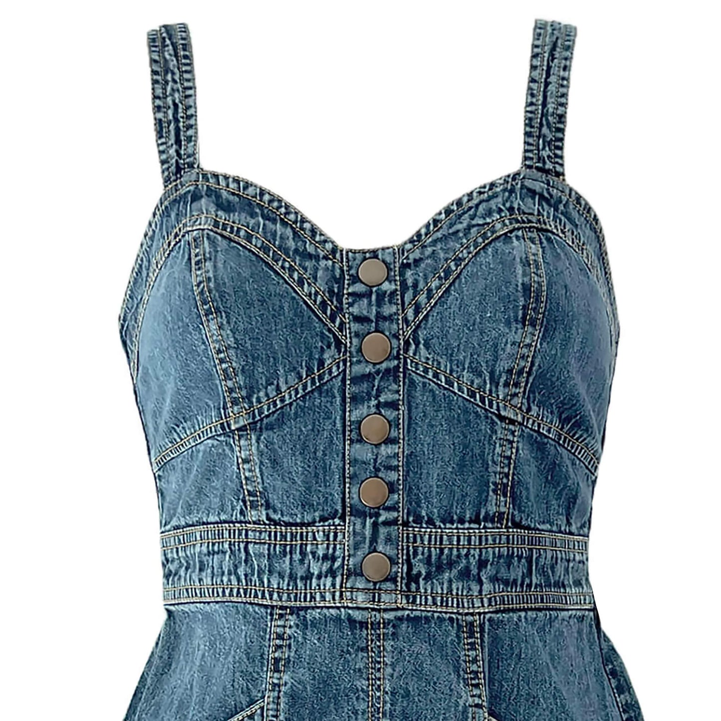 Japna-Blue-Denim-Sundress.-XS.-Close-up-view.-Shop-eBargainsAndDeals.com